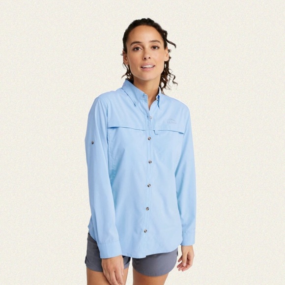 Vintage L.L. Bean Tropicwear Long Sleeve Shirt - Picture 2 of 6